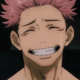 😅 4a2f7443 Yuji Itadori Jujutsu Kaisen Аниме, Манга, Персонаж, Выражение лица, Улыбка, Фанатское творчество whatsapp sticker