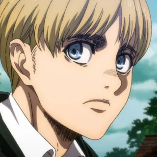 😌 967793e1 Armin Arlert Attack on Titan Армин Арлерт, Аниме, Манга, Атака титанов, AOT, светлые волосы, голубые глаза whatsapp sticker
