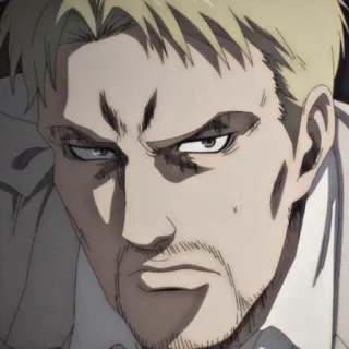 😠 c754f4ca Reiner Braun Attack on Titan Аниме, Атака титанов, Райнер Браун, Персонаж, Титан, Солдат whatsapp sticker