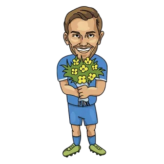 💐 e1f5df08 卡通, 角色, 花, 花束, 人物 telegram sticker