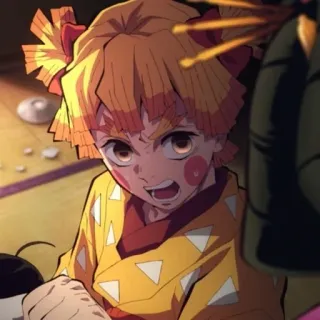 🌩 b066a354 Zenitsu Agatsuma Demon Slayer Anime, Demon Slayer, Zenitsu, Japanische Animation, Manga, Shonen, Charakter whatsapp sticker