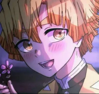 ⚡ d71fa59c Zenitsu Agatsuma Demon Slayer Anime, Demon Slayer, Zenitsu, Cartoon, Kunst, Charakter whatsapp sticker