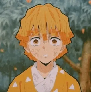 ⚡ 08fb072a Zenitsu Agatsuma Demon Slayer Anime, Demon Slayer, Zenitsu, verängstigt, besorgt, Blitz whatsapp sticker