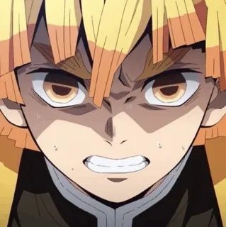 ⚡ 13d6f22e Zenitsu Agatsuma Demon Slayer Anime, Demon Slayer, Zenitsu, Charakter, Gesichtsausdruck whatsapp sticker