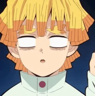 ⚡ 28a01851 Zenitsu Agatsuma Demon Slayer Anime, Demon Slayer, Zenitsu, Lustig, Verängstigt, Manga, Anime Charakter whatsapp sticker