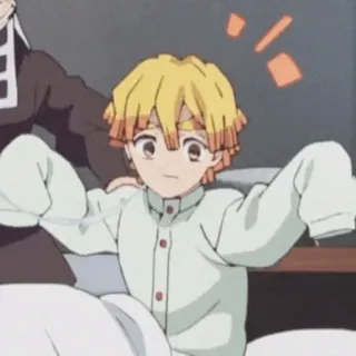 ⚡ 372f2cb3 Zenitsu Agatsuma Demon Slayer Zenitsu, Anime, Demon Slayer, Charakter, verschlafen, ängstlich, süß whatsapp sticker