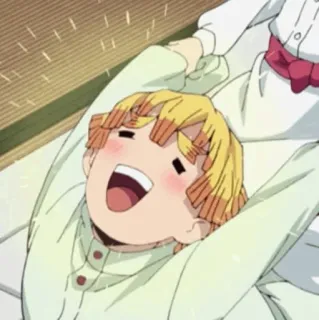 ⚡ 3f036397 Zenitsu Agatsuma Demon Slayer Anime, Demon Slayer, Zenitsu, Cartoon, Süß, Lustig whatsapp sticker