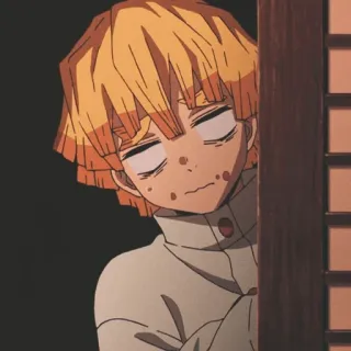 ⚡ 404ffc83 Zenitsu Agatsuma Demon Slayer Anime, Charakter, Demon Slayer, Zenitsu, Lustig, Manga whatsapp sticker