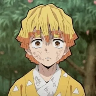 ⚡ c6868d8f Zenitsu Agatsuma Demon Slayer Anime, Manga, Demon Slayer, Zenitsu, Charakter, Porträt whatsapp sticker