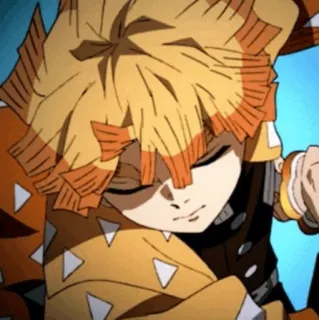 ⚡ d2b1613e Zenitsu Agatsuma Demon Slayer Anime, Demon Slayer, Zenitsu, Blitz, Charakter whatsapp sticker