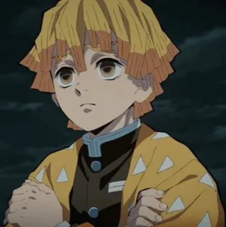 ⚡ da05e5b7 Zenitsu Agatsuma Demon Slayer Anime, Demon Slayer, Zenitsu, Charakter, Manga whatsapp sticker