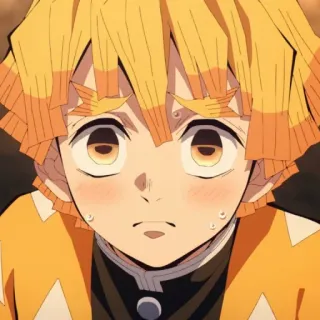 ⚡️ 005f4db0 Zenitsu Agatsuma Demon Slayer アニメ, 鬼滅の刃, 善逸, キャラクター, 漫画, マンガ telegram sticker