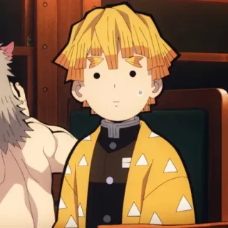 ⚡️ 072c60e1 Zenitsu Agatsuma Demon Slayer アニメ, 鬼滅の刃, 善逸, キャラクター, 面白い telegram sticker