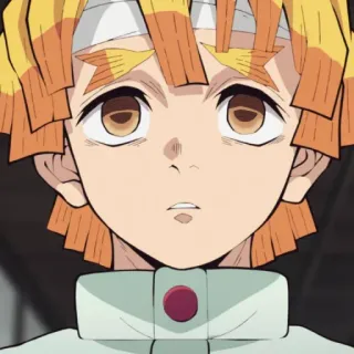 ⚡️ 2369dfb3 Zenitsu Agatsuma Demon Slayer アニメ, 鬼滅の刃, 善逸, キャラクター, 黄色い髪, アニメキャラクター telegram sticker