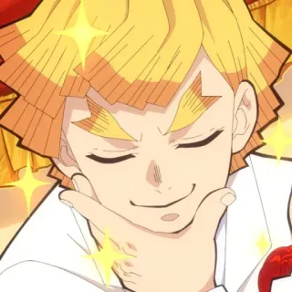 ⚡️ 286d5527 Zenitsu Agatsuma Demon Slayer アニメ, 鬼滅の刃, 我妻善逸, かわいい, 幸せ, 漫画 telegram sticker