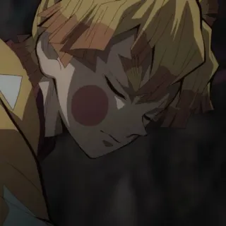 ⚡️ 32ffc9a2 Zenitsu Agatsuma Demon Slayer 善逸, 鬼滅の刃, アニメ, 漫画, キャラクター, 睡眠, 雷, 剣士 telegram sticker