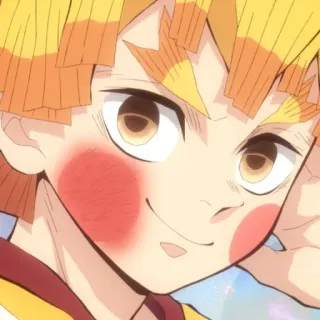 ⚡️ 43d1ae9c Zenitsu Agatsuma Demon Slayer アニメ, 鬼滅の刃, 善逸, キャラクター, 漫画, 可愛い telegram sticker