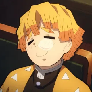 ⚡️ 6121af02 Zenitsu Agatsuma Demon Slayer アニメ, 鬼滅の刃, 善逸, 面白い, かわいい, キャラクター telegram sticker