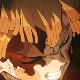 ⚡️ 777d9b54 Zenitsu Agatsuma Demon Slayer アニメ, 鬼滅の刃, 善逸, 雷, 怒り, キャラクター telegram sticker