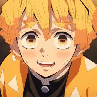 ⚡️ 79352b6e Zenitsu Agatsuma Demon Slayer アニメ, 鬼滅の刃, 善逸, マンガ, キャラクター telegram sticker