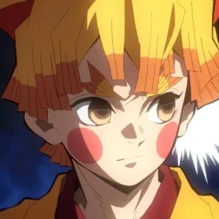 ⚡️ 8dce9ad8 Zenitsu Agatsuma Demon Slayer アニメ, 鬼滅の刃, 善逸, キャラクター, 漫画 telegram sticker