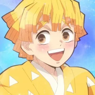 ⚡️ bd6864b2 Zenitsu Agatsuma Demon Slayer アニメ, 鬼滅の刃, 善逸, 漫画, キャラクター, マンガ telegram sticker