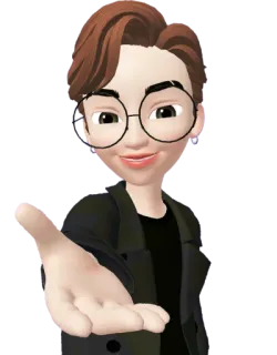 🤝 20b6a1cc 头像, 3D, 人物, 卡通, 角色, 友好的, 手势 telegram sticker