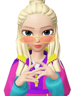 😐 23989cf6 头像, Zepeto, 3D头像, 时尚, 角色 telegram sticker