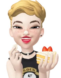 😄 58857f71 ROCK & ROLL 卡通, 食物, 吃, 蛋糕, 摇滚, Zepeto telegram sticker