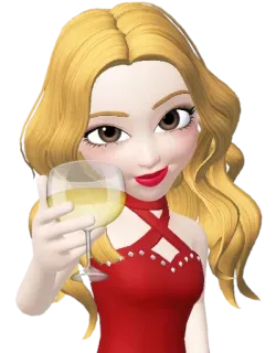 🍷 5f61fdc0 女人, 金发, 葡萄酒, 敬酒, 饮料, 庆祝, 卡通 telegram sticker