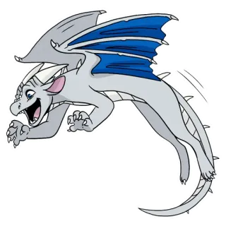 😁 24885453 dragon, cartoon, flying, fantasy, animal, reptile telegram sticker