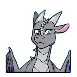 😑 657d8169 dragon, cartoon, illustration, reptile, fantasy telegram sticker
