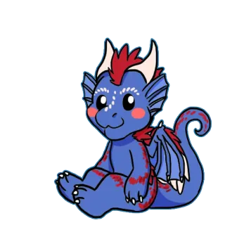 😄 72568b6c dragon, cute, cartoon, fantasy telegram sticker