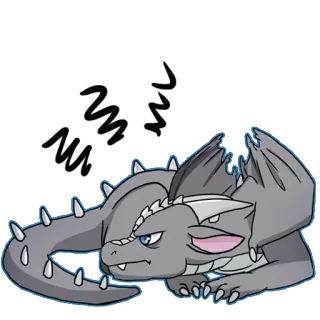 😡 8d8f0a21 dragon, cartoon, fantasy, mythical creature telegram sticker