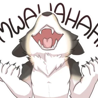 🤣 25226415 MWA HA HA pies, śmiech, zwierzę, kreskówka, zabawny telegram sticker