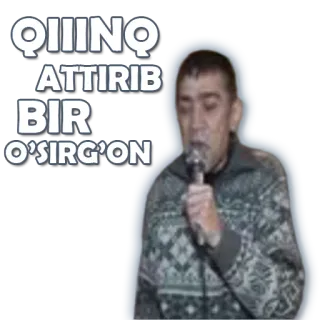 😷 2ebcd2e7 QIIINQ
ATTIRIB
BIR
O'SIRG'ON telegram sticker