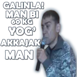 🛢 5e666442 GALINLA! MAN BI 60 KG YOG' AKKAJAK MAN telegram sticker