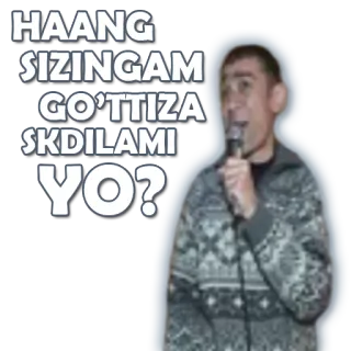 ☺️ 9d9b0573 HAANG
SIZINGAM
GO'TTIZA
SKDILAMI
YO.? telegram sticker