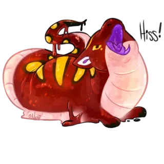 😝 221ebe28 Kartun, Ular, Binatang, Monster, Makhluk, Seni digital whatsapp sticker