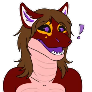 😃 241f4fa5 Furry, Antropomorfik, Reptil, Kartun, Karakter, Seruan whatsapp sticker