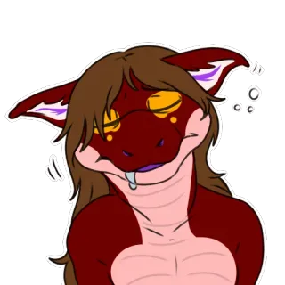 😴 651410d8 kartun, mengantuk, lelah, naga, antropomorfik whatsapp sticker