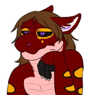 😑 722ee4c5 Furry, Antropomorfik, Reptil, Anthro whatsapp sticker