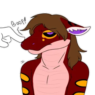 💢 72867db4 Boop! Furry, Kadal, Boop, Lucu, Kartun whatsapp sticker