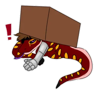 ❗ 7e84669d kadal, hewan, kotak, kartun, reptil, antropomorfik whatsapp sticker