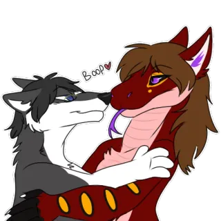 ❤ e81c7273 Boop Furry, Antropomorfik, Hewan, Ular, Serigala, Boop whatsapp sticker