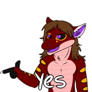 👈 ee1ad739 Yes Furry, Ya, Kadal, Kartun whatsapp sticker