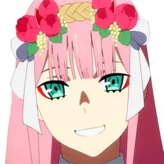 Zero Two - @Anime_Stickers_Pack telegram stickers