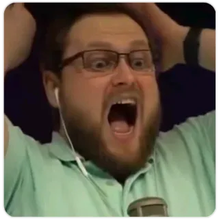 🤯 52dcd43f teriakan, panik, terkejut, takut, pria, kesal, ketakutan telegram sticker