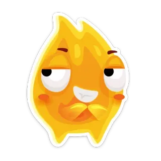 😏 109ababa 火, 火焰, 卡通, 可爱, 表情符号, 微笑, 角色 telegram sticker