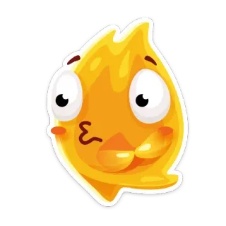 😘 2eb46bba 亲吻, 表情符号, 贴纸, 爱, 黄色, 卡通 telegram sticker